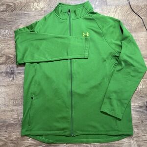 Under Armour Loose Men's Green Full Zip Polyester Jacket Size XXL/2XL Athleisure